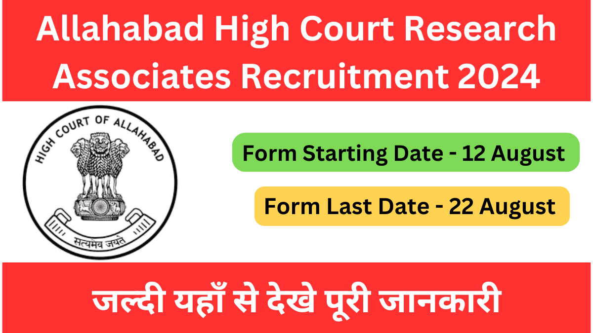 Allahabad High Court Research Associates Recruitment 2024