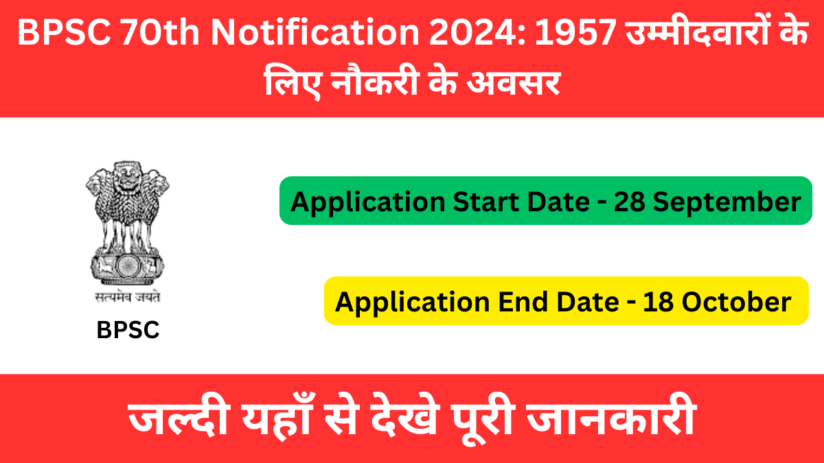 BPSC 70th Notification 2024